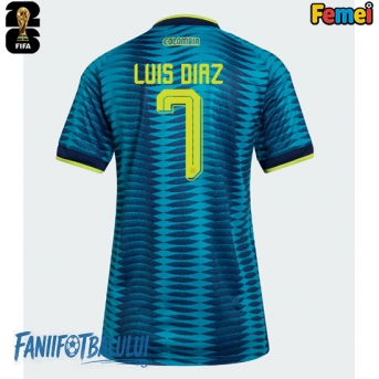 Columbia Luis Diaz #7 Echipament de Fotbal Replică Mondial 2026 Femei Deplasare